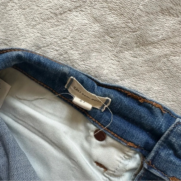 Madewell Cali Demi Boot Denim Jeans Distressed‎ Size 27 - Picture 9 of 9